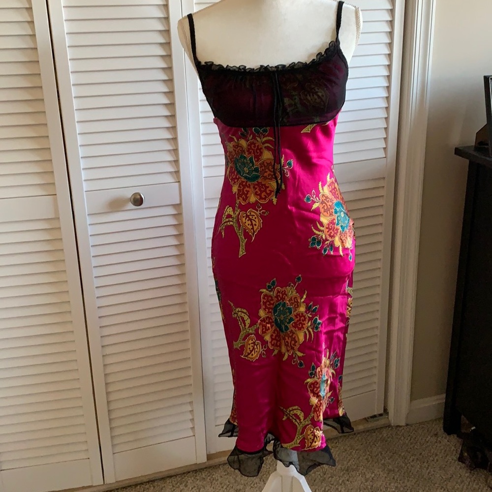 XS Bebe %100 silk dress vintage